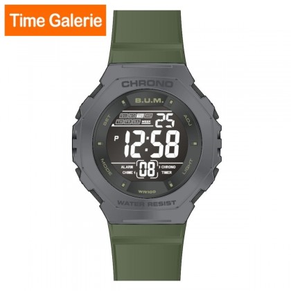 BUM Gent BUMWBM05206A Green Strap Digital Quartz Watch 